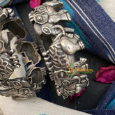 Silver Look Alike Kada Bangles-Elephant-S372